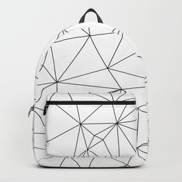 Black and White Geometric Minimalist Pattern Backpack