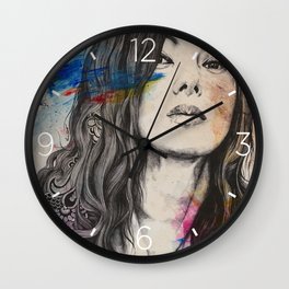 untitled #91020 | zentangle japanese woman portrait Wall Clock | Pencilportrait, Zentangle, Mandala, Contemporaryart, Drawing, Japaneselady, Expressiveportrait, Womandrawing, Streetart, Womanportrait 