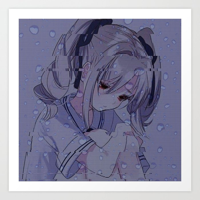 Sad Anime Aesthetic Rainy Day Art Print By Andrey22007 Society6