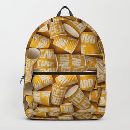 Yellow Paper Cups pattern Backpack