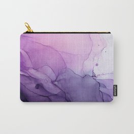 Purple Amethyst Crystal Inspired Abstract Flow Painting Carry-All Pouch