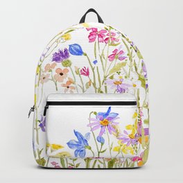 colorful meadow painting Backpack