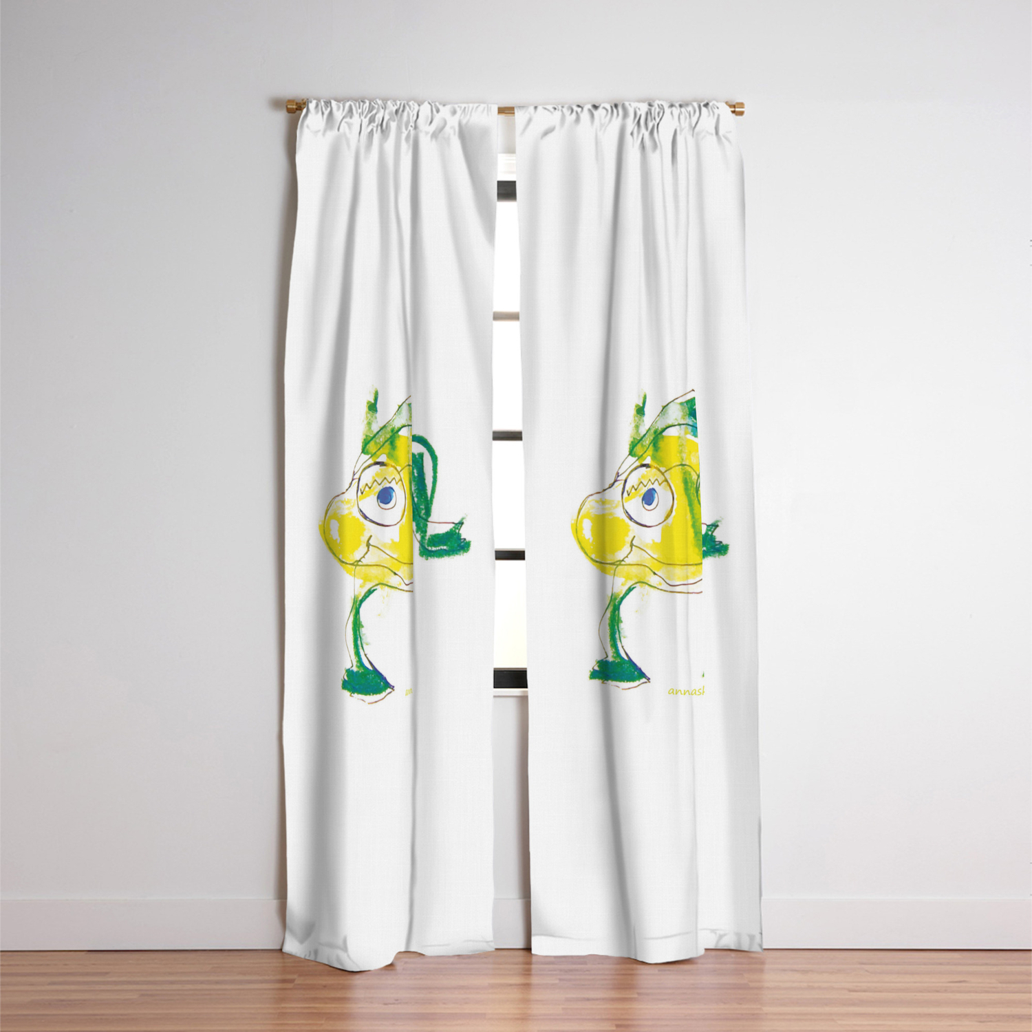 Crazy Frog Illustration Green Frog Design Frog Pattern For Children Blackout Curtain By Annasko Society6