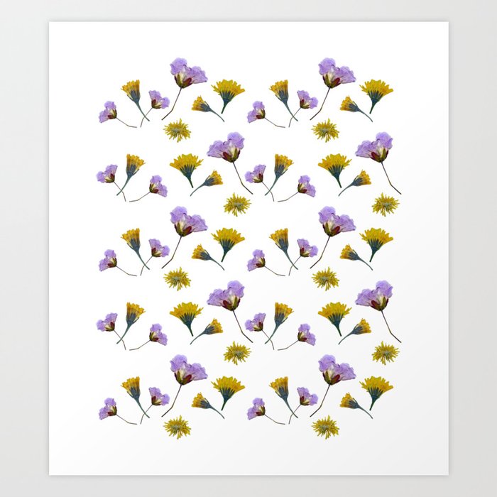 Pressed Flowers Art Print By Carolmaia Society6