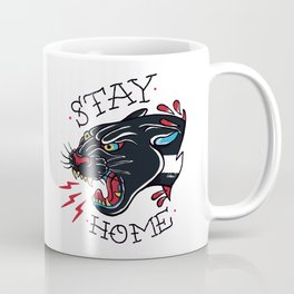 Stay Home Panther Tattoo Coffee Mug