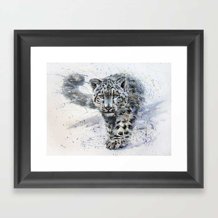 Snow Leopard Framed Art Print By Kostart Society6
