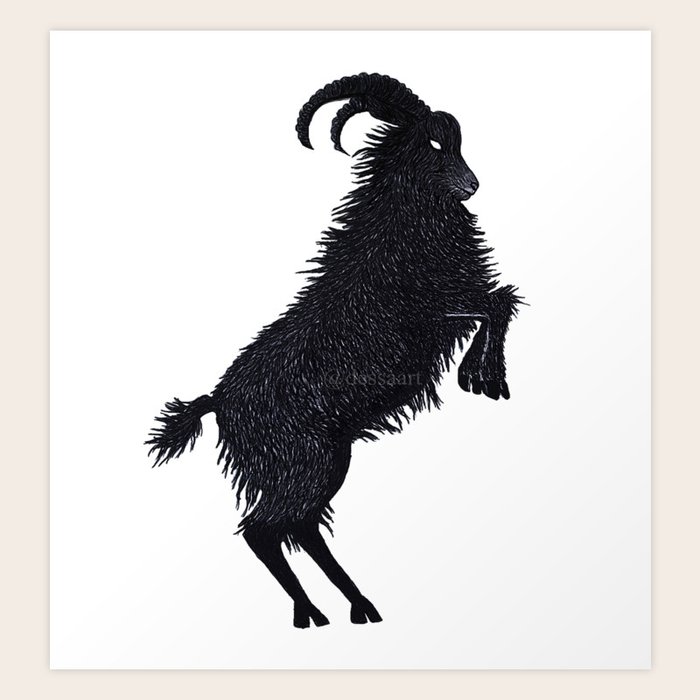black phillip fan art art print by dessaart