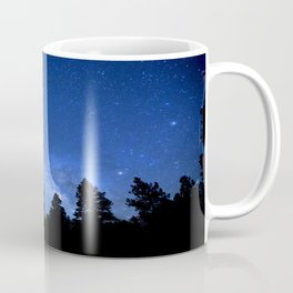 Milky Way (Black Trees Blue Space) Coffee Mug