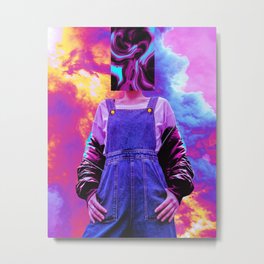 Abstra Metal Print | Psyche, Trippy, Smoke, Abstract, Colors, Clouds, Psychedelic, Graphicdesign, Woman, Acid 