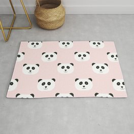 Panda Love -Pink Rug