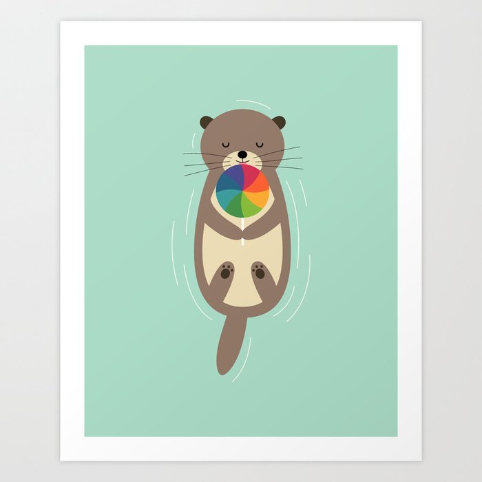 Discover the motif SWEET OTTER by Andy Westface as a print at TOPPOSTER