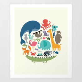 rainbow fox elephant