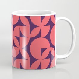 Abstract Purple Circles Modern Mid Century Geometric Pattern Scandinavian Rustic Interior Coffee Mug