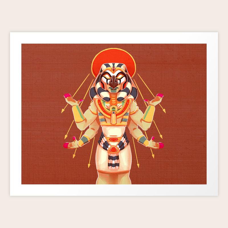 egyptian god ra art print by jackiepataki