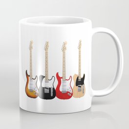 Four Electric Guitars Coffee Mug