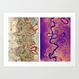 Mississippi River Fisk/Lidar Sheet 7 Art Print