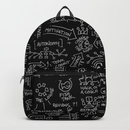 Beneficial Activities Backpack | Digital, Study, Patternphysical, Science, Abstract, Pop Art, Numbers, Sciences, Formula, Illustration 
