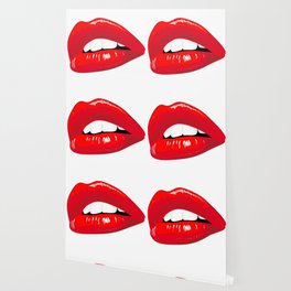 Red Lips Wallpaper For Any Decor Style Society6