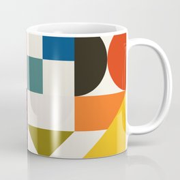 mid century retro shapes geometric Coffee Mug