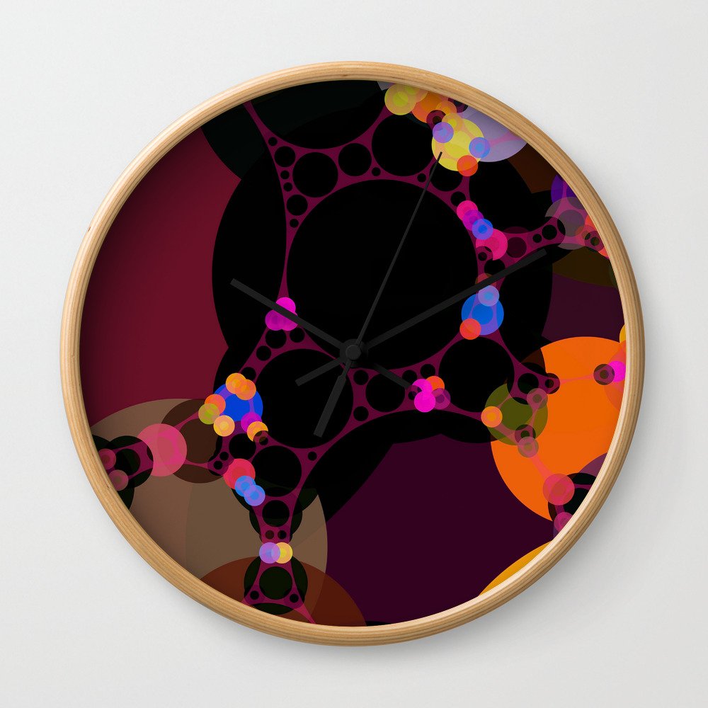 Marilyn Abstract Design Of Black Pumpkin Orange Garnet Red And