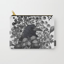 Raven in the Garden of Departed Botanicals Carry-All Pouch