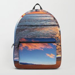 Tropical Sunset Relaxing Sandy Beach Backpack