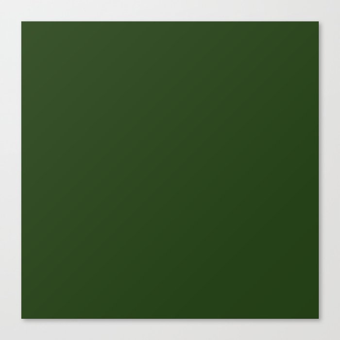 Solid Dark Forest Green Simple Solid Color All Over Print Canvas Print By Podartist Society6