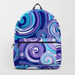 Whirlwind in Turquoise, Lavender, Purple, Navy Backpack