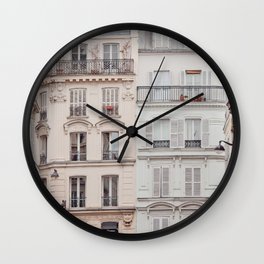 Bonjour Montmartre - Paris Architecture, Travel Photography Wall Clock