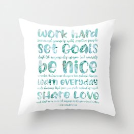 work hard share love Throw Pillow
