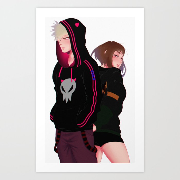 Bakugou Uraraka Hoodies Art Print By Kethereal Society6