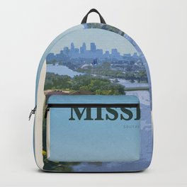 Visit Mississippi Backpack | Graphicdesign, Vicksburg, Mississippi, Music, Jackson, Retro, Blues, America, World, Travelposter 