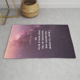 I want to know you moved, Fitzgerald, F. Scott Fitzgerald, Relationship, Romantic, Universe, Galaxy Rug