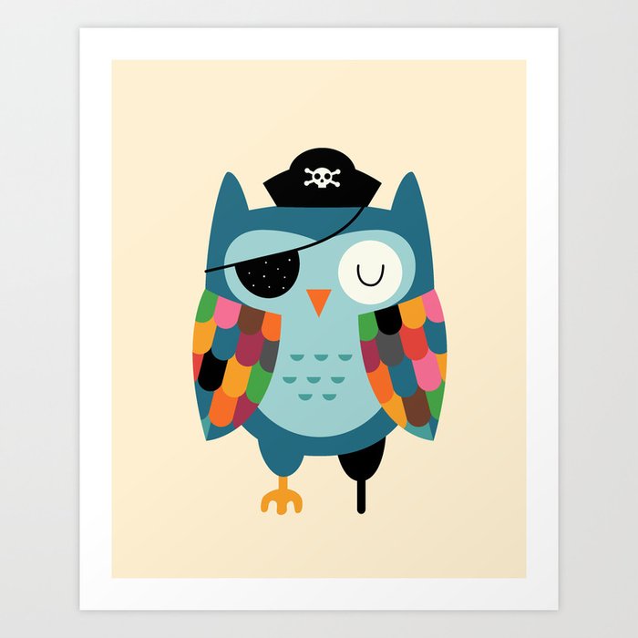Discover the motif CAPTAIN WHOOO by Andy Westface as a print at TOPPOSTER