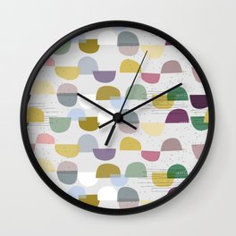scandinavian pattern abstract No. 8 soft colours Wall Clock