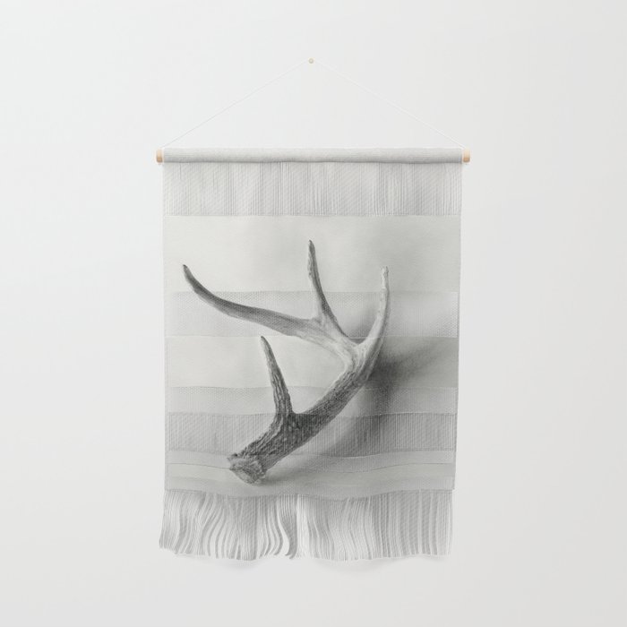 Lost And Found Deer Antler Pencil Drawing Wall Hanging By Brookefiger Society6 20% off all wall art! society6