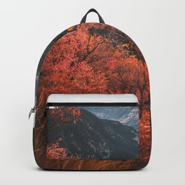 meadow glow Backpack | Autumn, Brightleaves, Utahlandscape, Mist, Photo, Mountains, Meadow, Digital, Color, Utah 