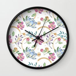 Coffee On The Table Cloth Wall Clock