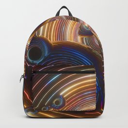T ! M E W A R P Backpack | Bright, Colorful, Trippy, Digital, C4D, Color, Render, Psychedelic, Design, Intense 