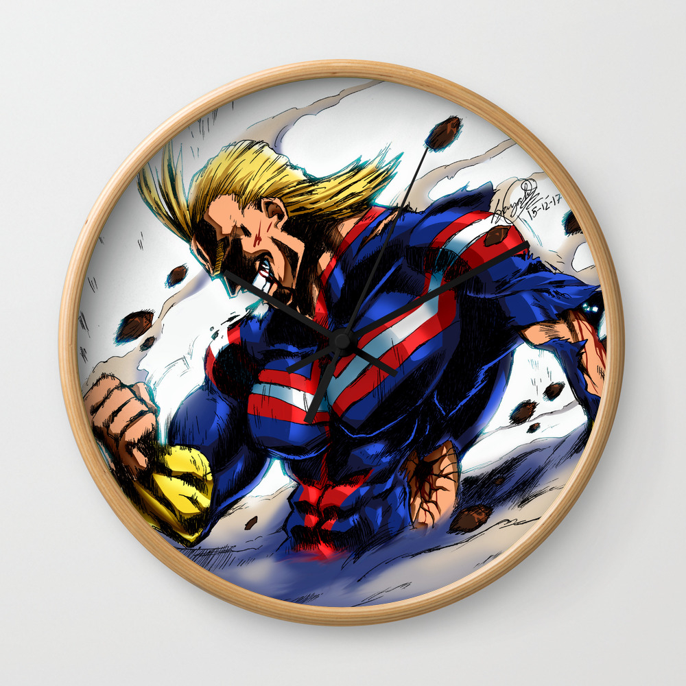 Allmight The Last Fight Wall Clock By Beyond9thousand Society6