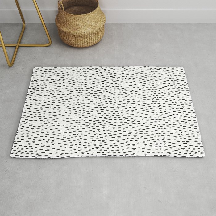 Black And White Spots Rug By Jenna, Davis And Davis Rugs