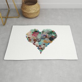 LOVE Original Sea Glass Heart Valentines Day Gift Donald Verger Valentine's Gifts Maine Art Rug