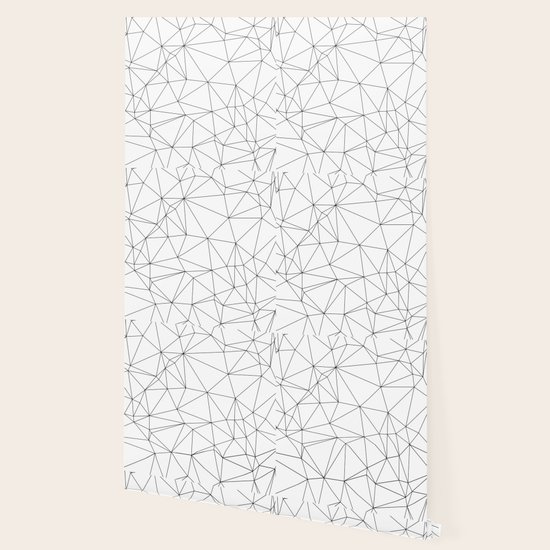 black and white geometric minimalist pattern wallpaper by victorys