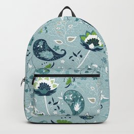 Blue paisley pattern Backpack