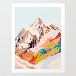 glass mountains Art Print