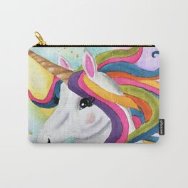 Colorful Whimsical Unicorn Carry-All Pouch