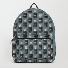 Coffee Maker and Paper Cups - Blue/Gray Backpack
