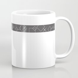 Gray line with disordered shapes Coffee Mug