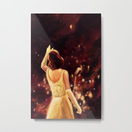 Notes on a Faded Page Metal Print | Painting, Stage, Impressionism, Dress, Purple, Vocalist, Digital, Music, Jazz, Lights 