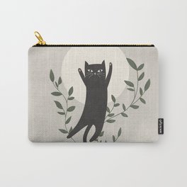 Stay Paw-sitive Carry-All Pouch | Plant, Curated, Kitty, Panther, Digitalart, Motivationalquote, Minimalart, Pawsitive, Blackpanther, Positive 